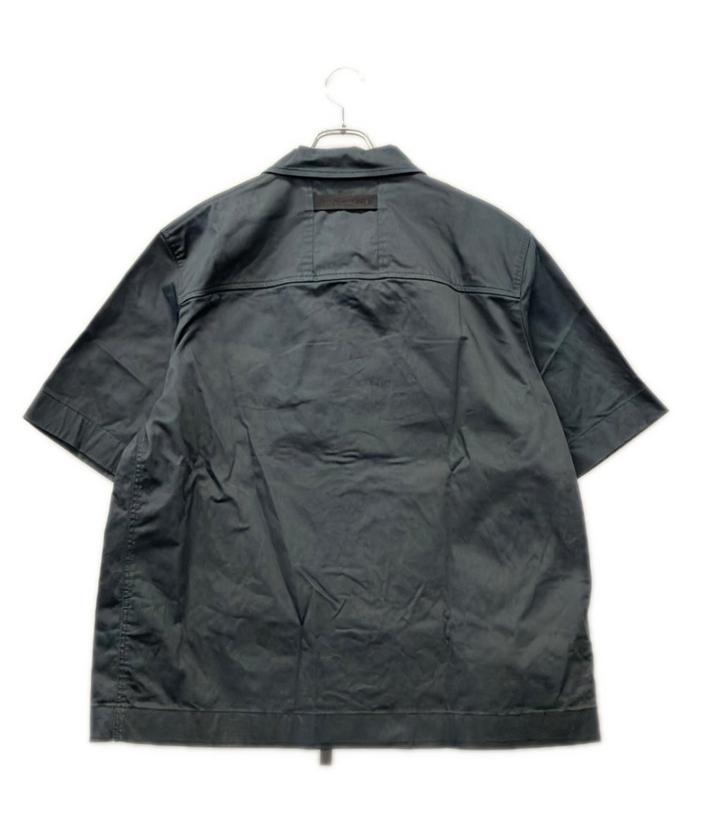 1017ALYX 9SM 半袖 コットンシャツ ジップアップ メンズ SIZE M イチゼロイチナナアリクスキューエスエム