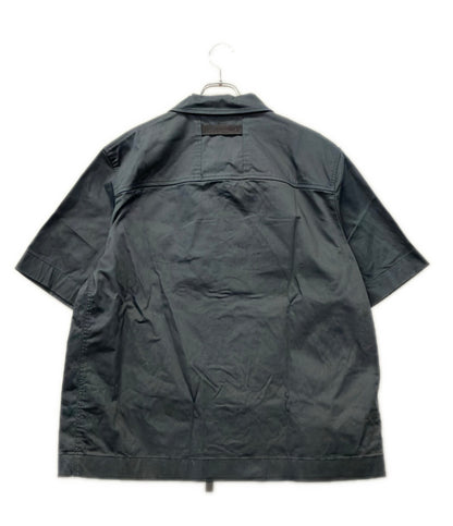 1017ALYX 9SM 半袖 コットンシャツ ジップアップ メンズ SIZE M イチゼロイチナナアリクスキューエスエム