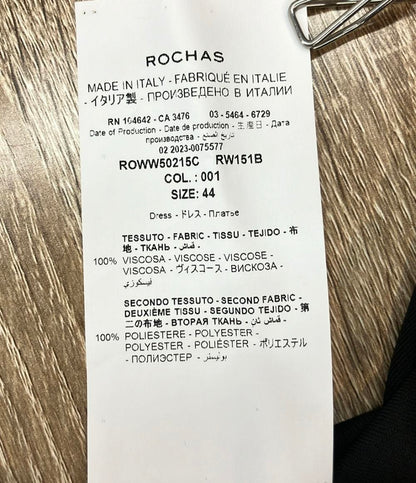 Rochas マキシドレス ロング スリム ノースリーブ フリル付き ROWW50215C RW レディース SIZE 44 (L) ロシャス