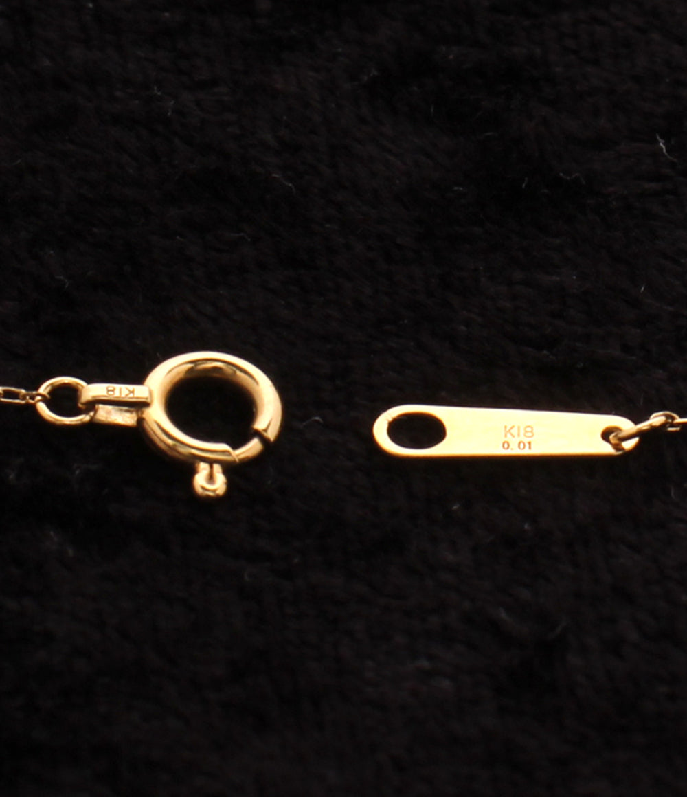 美品 VENDOME AOYAMA ネックレス K18 ピンクトルマリン ダイヤ 0.01ct レディース ヴァンドームアオヤマ