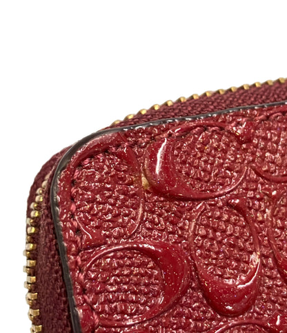 COACH ラウンドファスナー長財布 ミニシグネチャー レディース コーチ