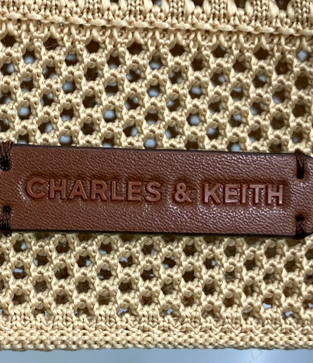美品 CHARLES&KEITH ショルダーバッグ ニットバケツバッグ 斜め掛け レディース チャールズ＆キース