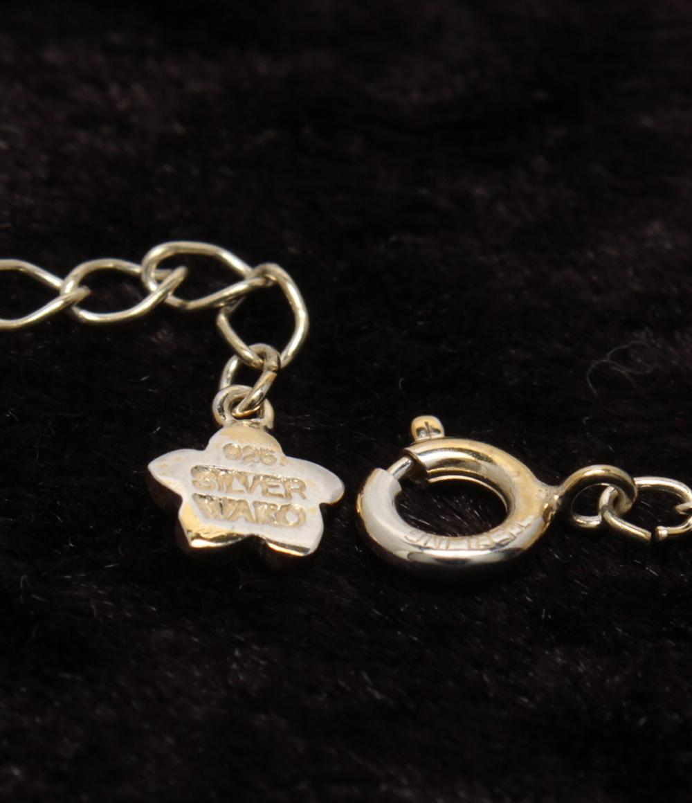 美品 ワコー ネックレス K18 SV925 ホワイトトパーズ レディース WAKO