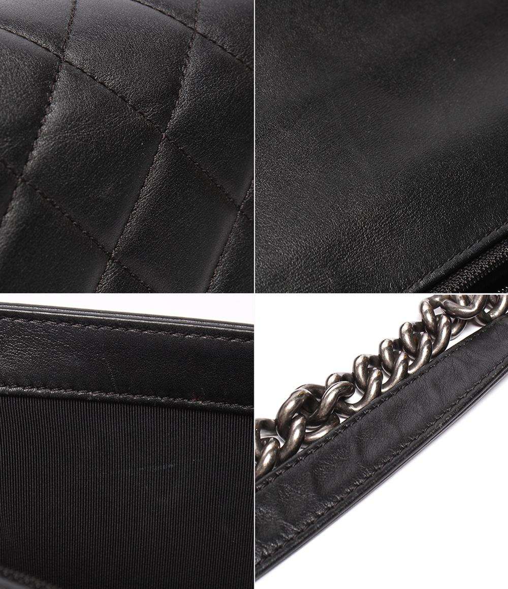 CHANEL チェーンショルダーバッグ 肩掛け ヴィンテージシルバー金具 スムースレザー 19番台 レディース シャネル