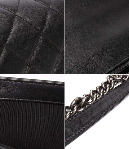 CHANEL チェーンショルダーバッグ 肩掛け ヴィンテージシルバー金具 スムースレザー 19番台 レディース シャネル