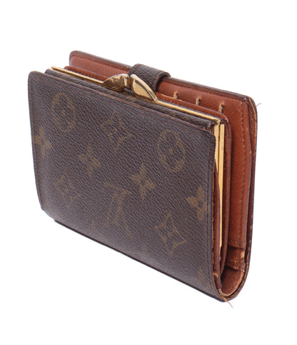 訳あり LOUIS VUITTON 二つ折り財布 がま口 ポルト モネ ビエ ヴィエノワ モノグラム M61663 レディース ルイ・ヴィトン