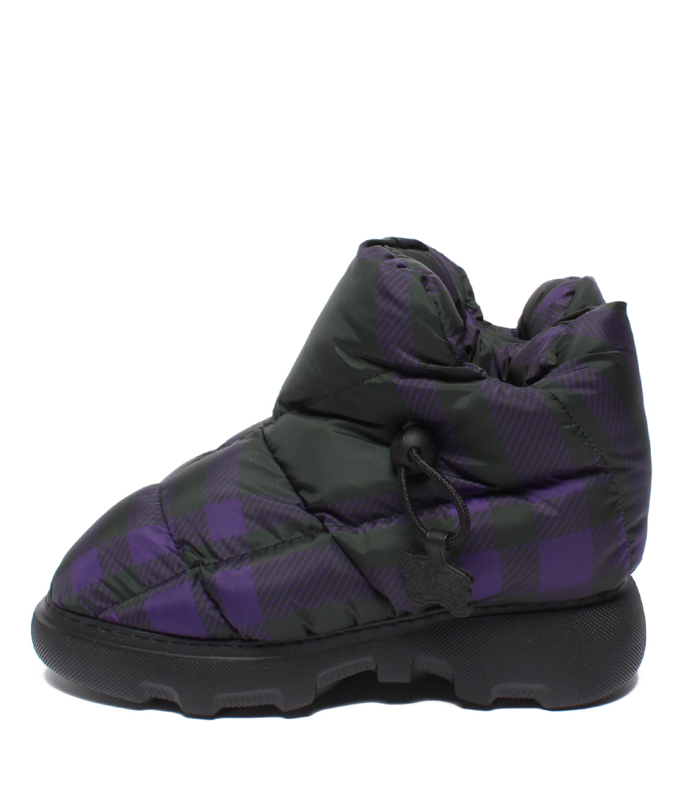 美品 BURBERRY ショートブーツ CHECK PILLOW BOOTS レディース SIZE 35 バーバリー