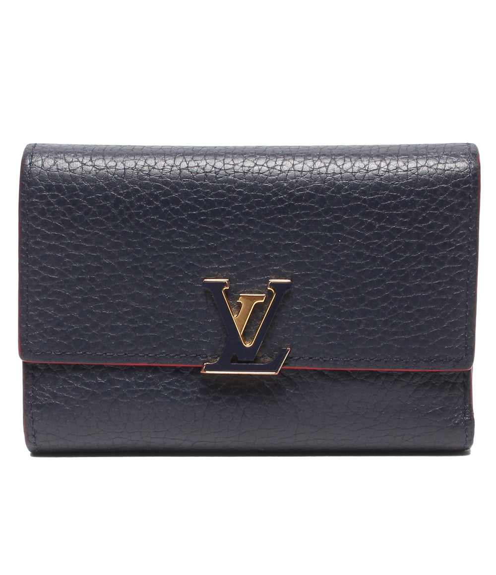 LOUIS VUITTON 三つ折り財布 ポルトフォイユ カプシーヌ M63741 レディース ルイ・ヴィトン
