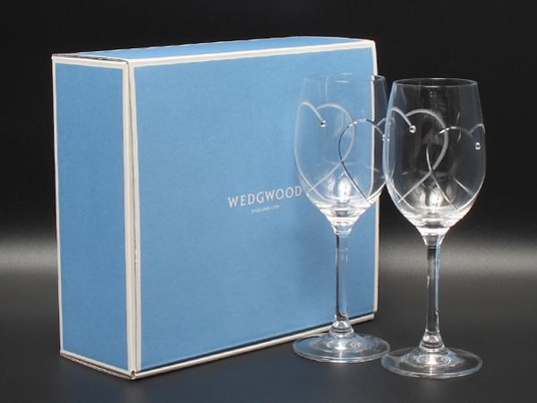 美品 ウエッジウッド ワイングラス 2点セット ペア プロミシス トゥー ハーツ WEDGWOOD