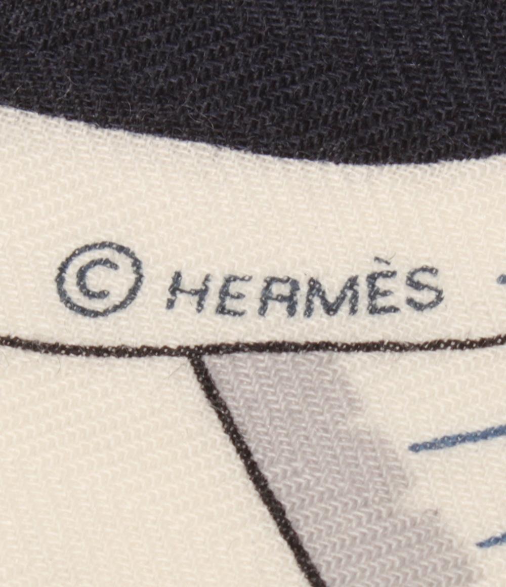 美品 HERMES ストール カレジェアン レディース エルメス