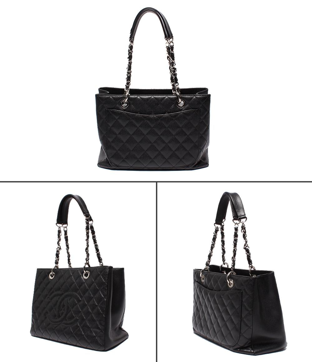 CHANEL チェーントートバッグ グランドショッピング GST シルバー金具