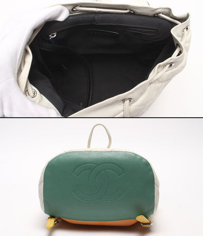 CHANEL リュック バックパック シルバー金具 マトラッセ シングルフラップ 23番台 ラムスキン レディース シャネル