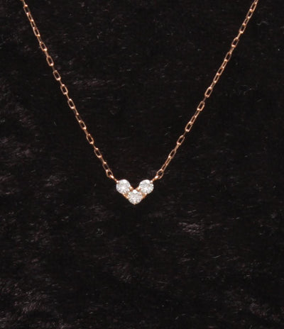 美品 ヨンドシー ネックレス K10 ハートモチーフ レディース 4℃