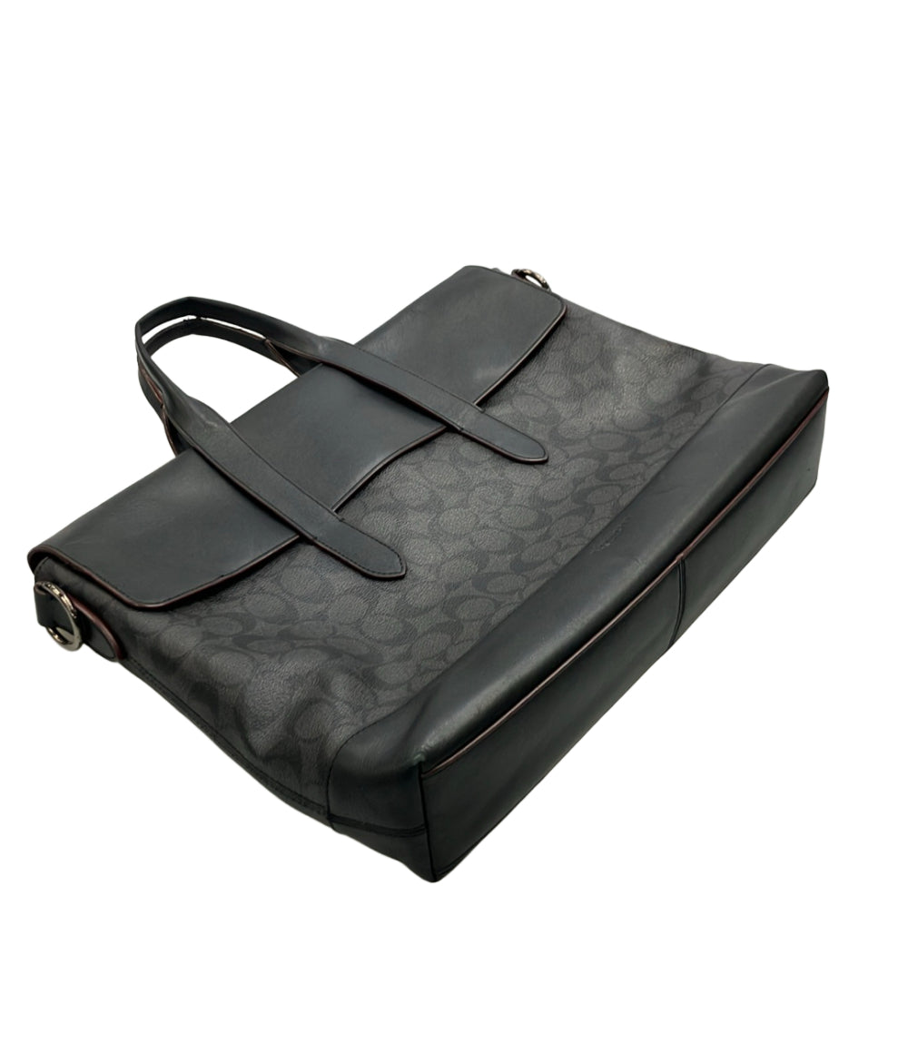 COACH 2WAY ブリーフケース ビジネスバッグ ショルダーバッグ 斜め掛け シグネチャー F77858 メンズ コーチ