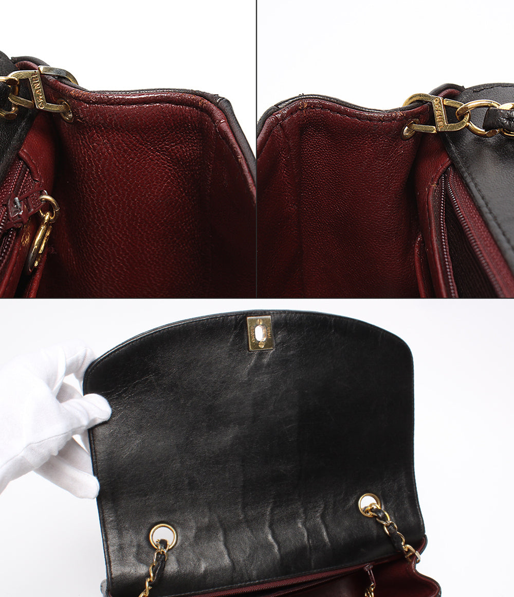 CHANEL チェーンショルダーバッグ ゴールド金具 マトラッセ 2番台 シングルチェーン シングルフラップ ダイアナ25 A01165 レディース シャネル