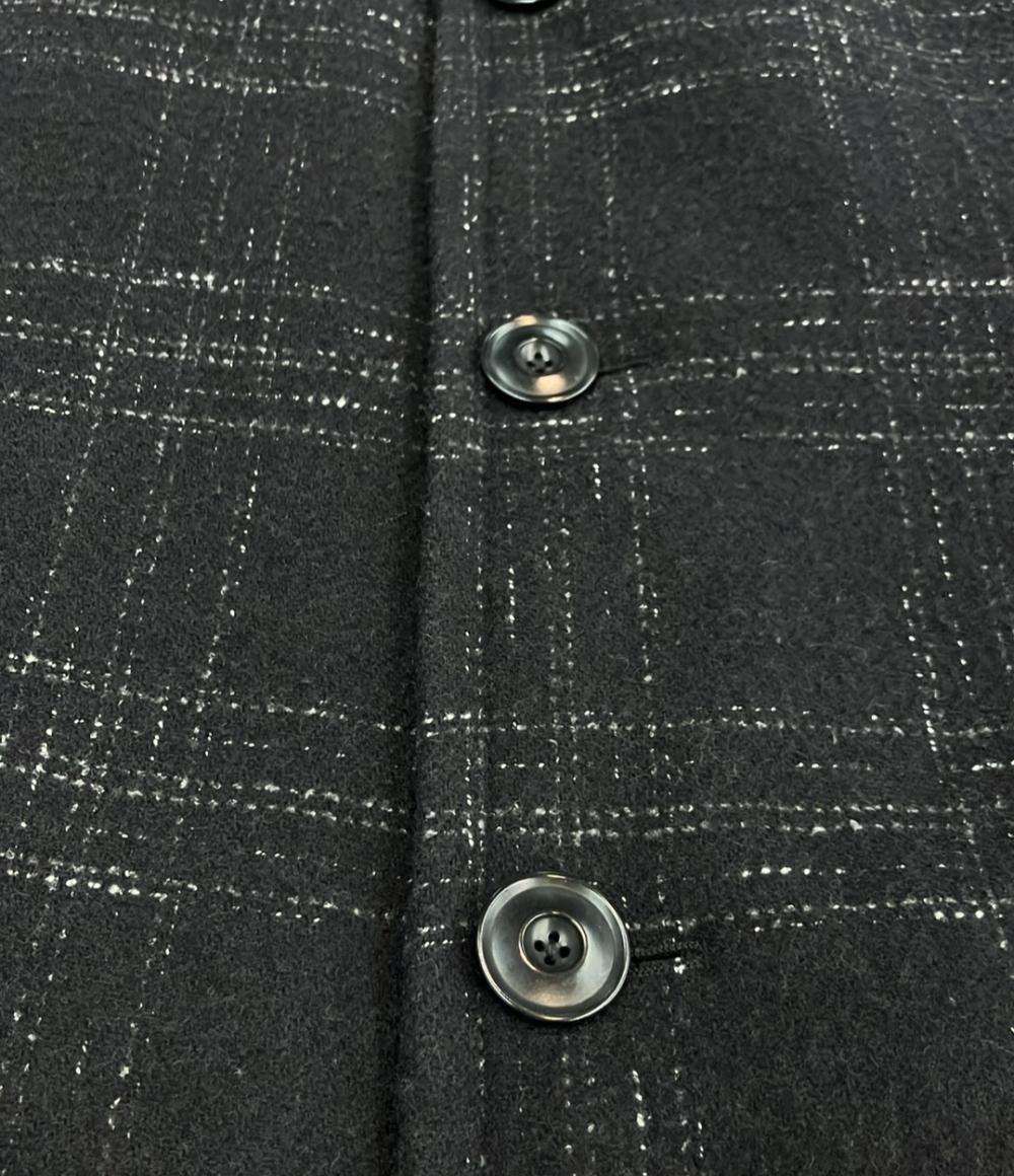 CANALI black edition チェック柄 コート メンズ SIZE 52 (XL) カナーリ ブラック エディション