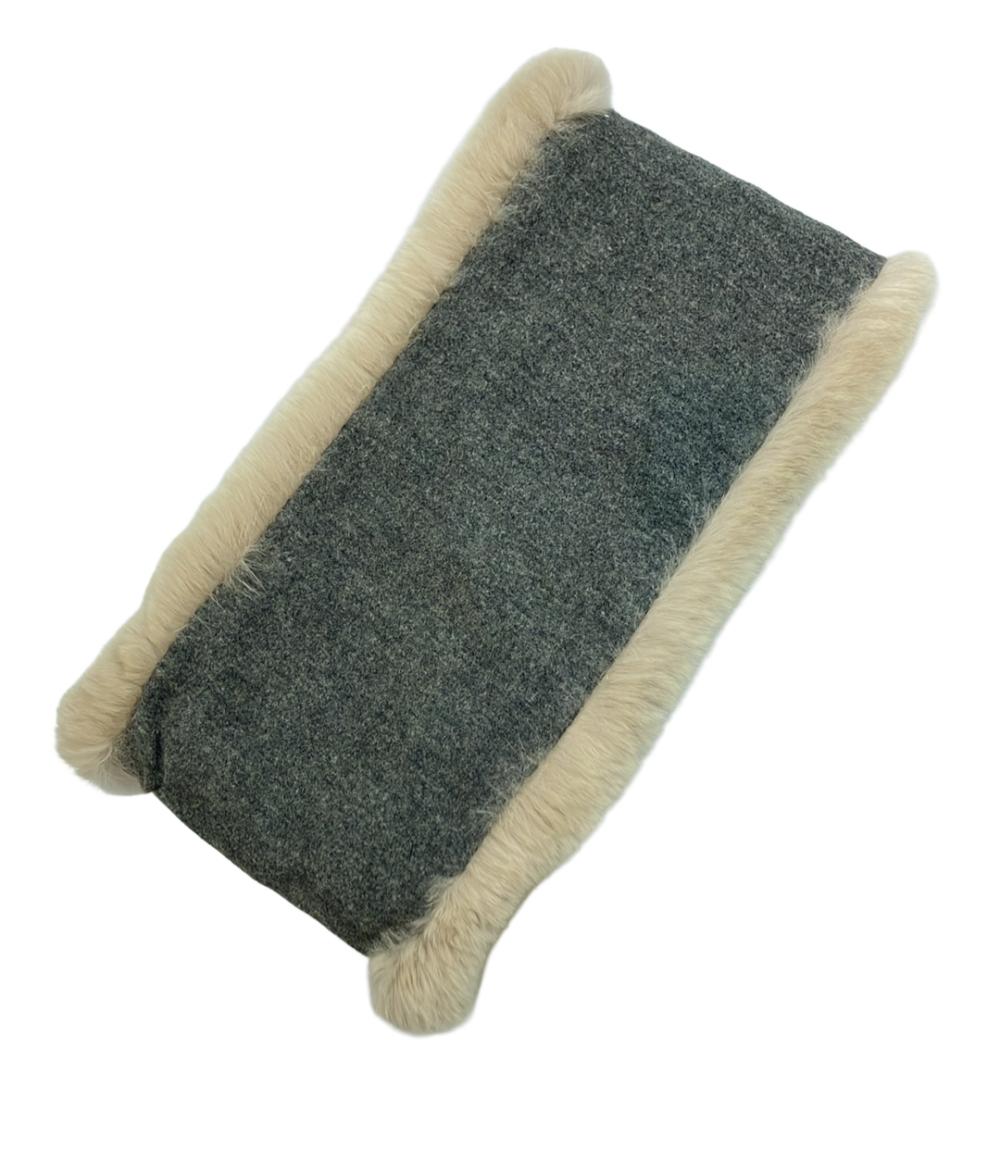 美品 Giovi スヌード ラビットファー レディース ジョヴィ