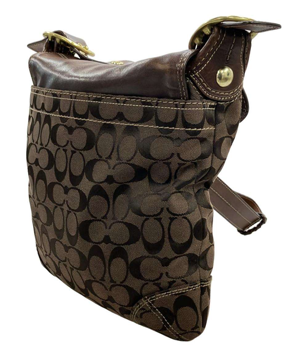 COACH ショルダーバッグ 斜め掛け キャンバス レザーシグネチャー 11436 レディース コーチ