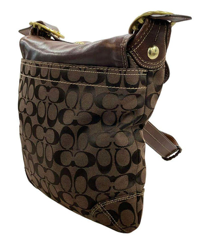 COACH ショルダーバッグ 斜め掛け キャンバス レザーシグネチャー 11436 レディース コーチ