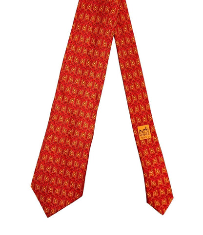 HERMES ネクタイ シルク100% メンズ エルメス