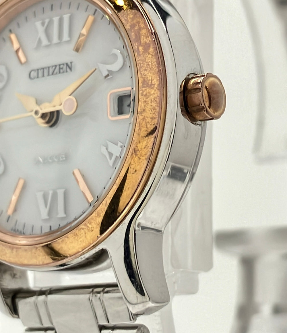 CITIZEN 腕時計 wicca ウィッカ ソーラー ホワイト E011-S055369 レディース シチズン