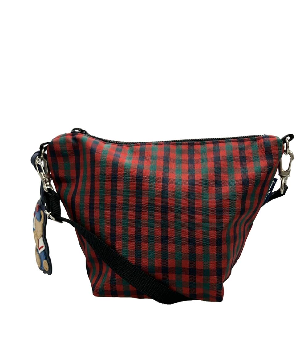 美品 Familiar ショルダーバッグ ポシェット 斜め掛け ナイロン レディース ファミリア