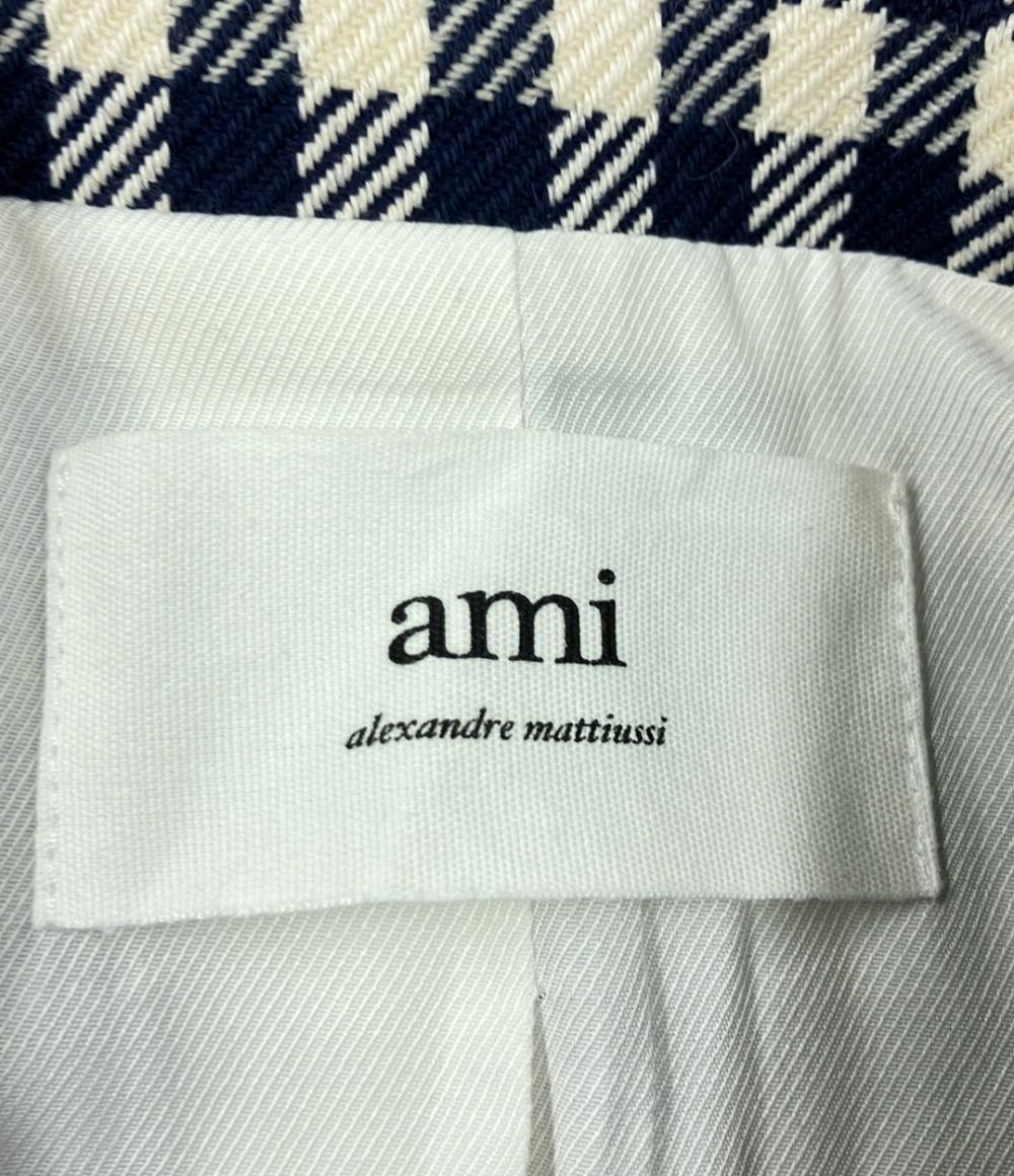 美品 アミ ウール混チェック柄テーラードジャケット メンズ SIZE 44 (XL) ami