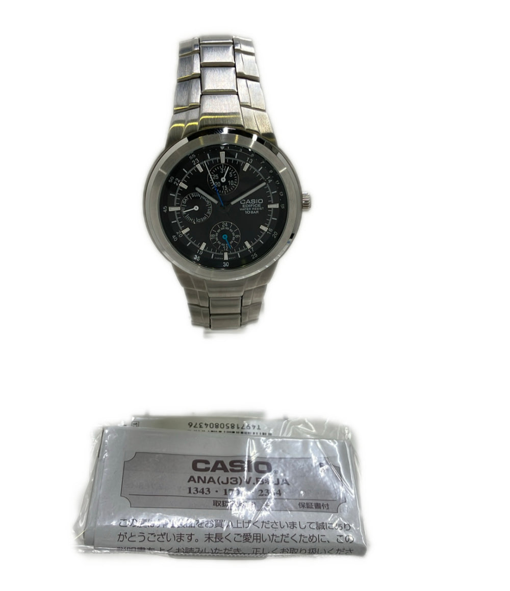 CASIO 腕時計 エディフィス EDFICE クオーツ ブラック EF-305 メンズ カシオ