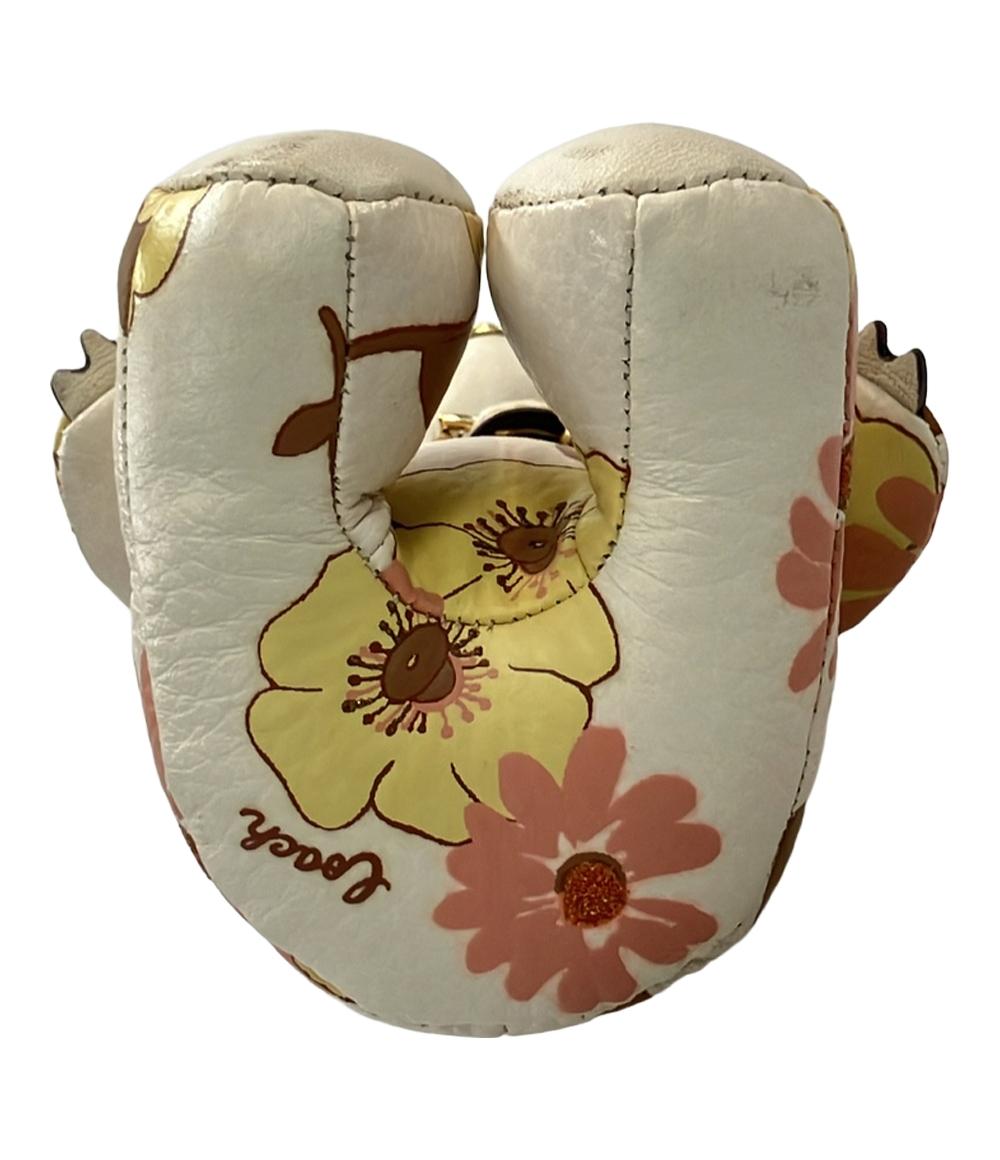 コーチ キーホルダー キーリング バッグチャーム フローラルクラスタープリント キャンバス レザー CH854 レディース COACH