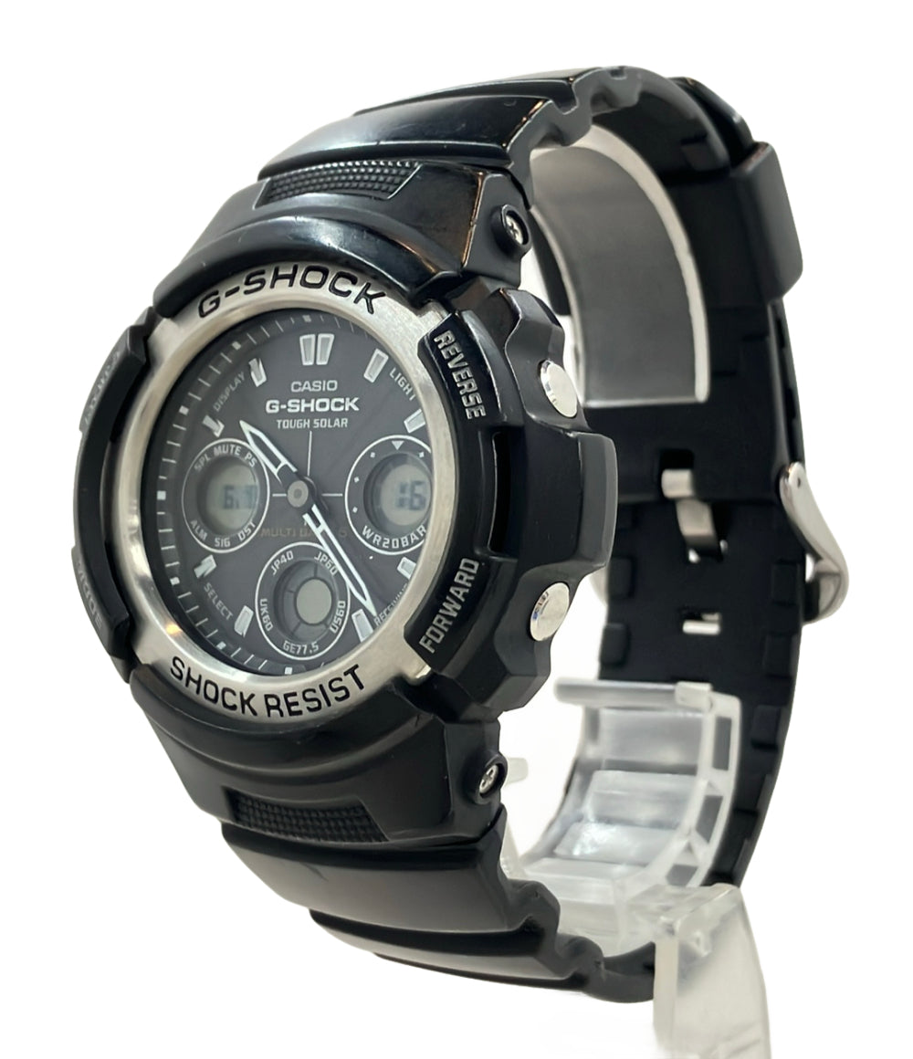 CASIO 腕時計 G-SHOCK ソーラー ブラック AWG-100 メンズ カシオ