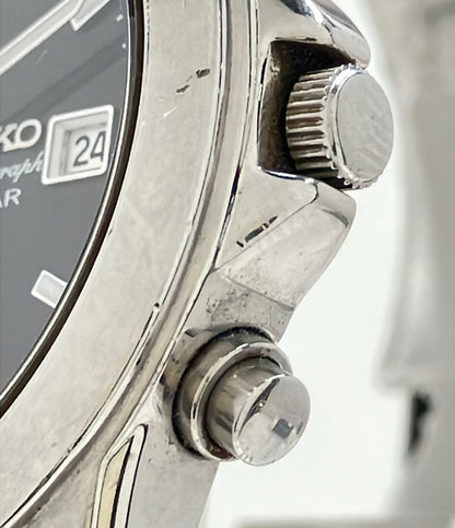 SEIKO 腕時計 クオーツ ブラック 7T92-0DM0 メンズ セイコー