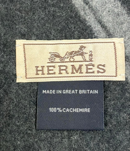 美品 HERMES マフラー カシミヤ100% ジグザグのサングル レディース メンズ エルメス