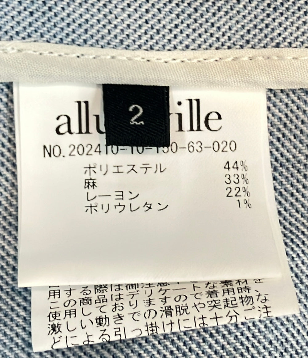 allureville セットアップ パンツスーツ ショート キュロット 上下セット 202410-10-150-63-020 レディース SIZE 2 (M) アルアバイル