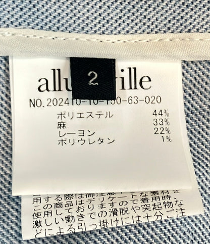 allureville セットアップ パンツスーツ ショート キュロット 上下セット 202410-10-150-63-020 レディース SIZE 2 (M) アルアバイル