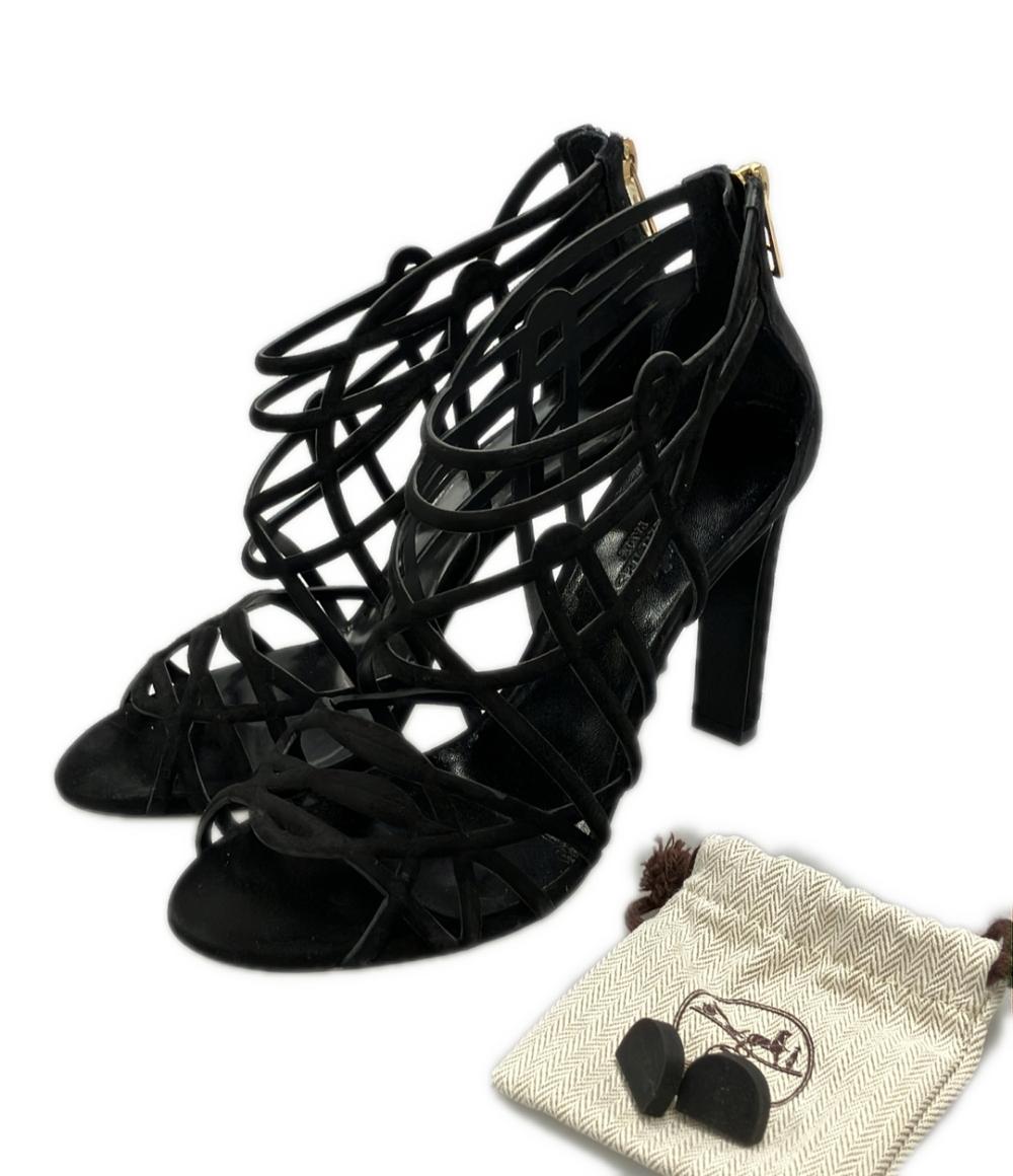 HERMES サンダル スウェード ゴールド金具 レディース SIZE 36.5 (24cm) エルメス