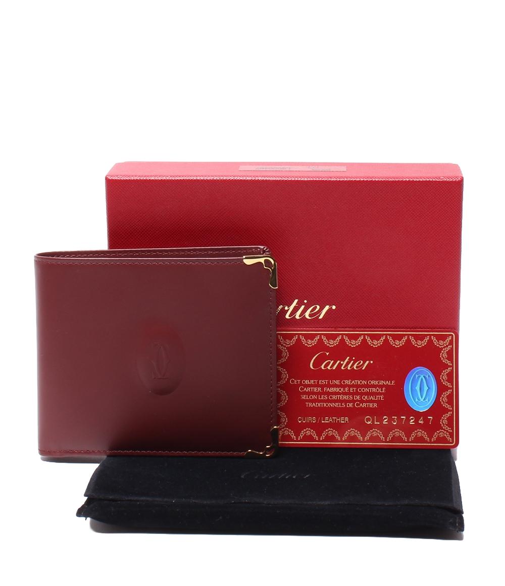 美品 カルティエ 二つ折り財布 メンズ Cartier