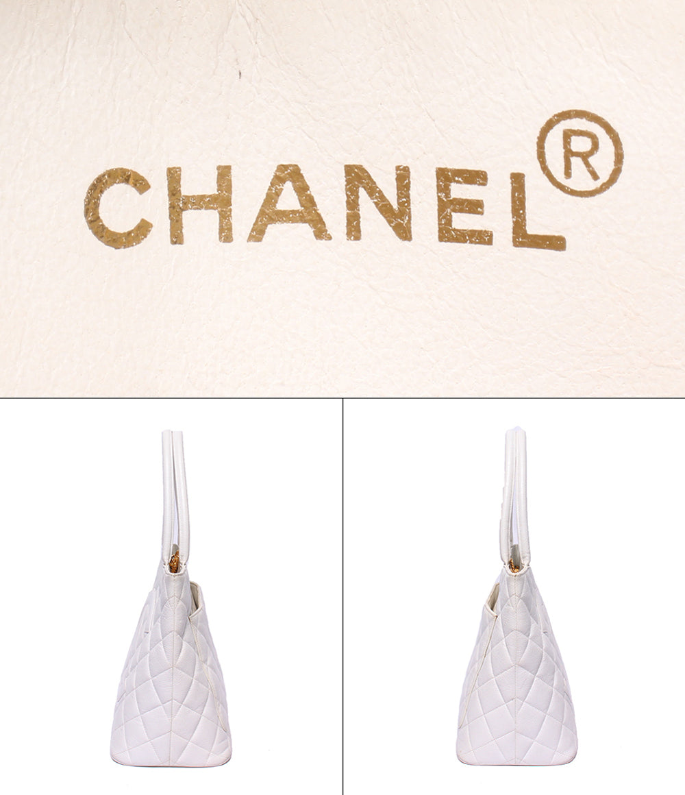 CHANEL トートバッグ ショルダーバッグ 肩掛け 復刻トート ゴールド金具 5番台 キャビアスキン レディース シャネル