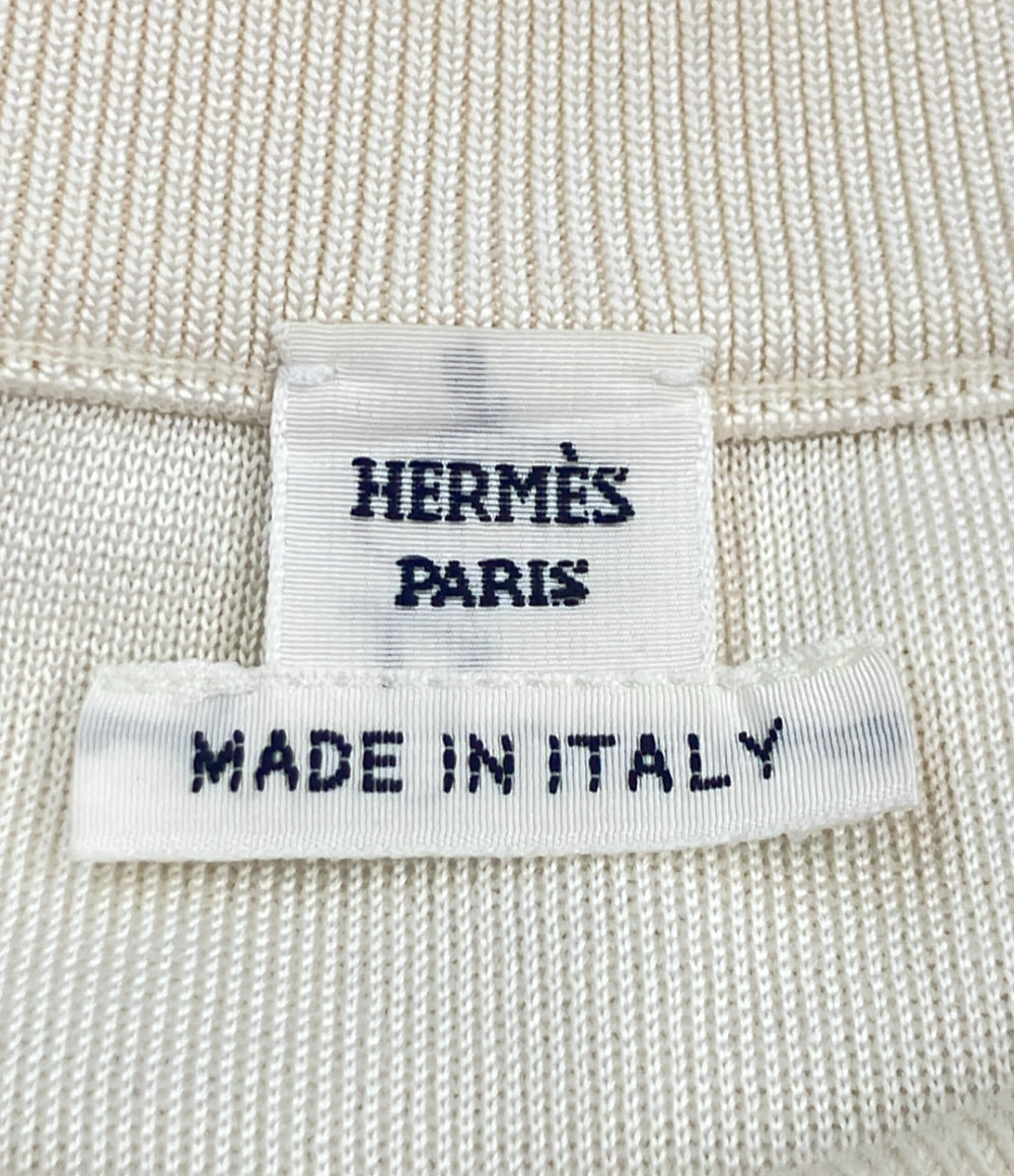 美品 HERMES パルフロワ・リミックスモチーフニット ショートスリーブ 6E2659DX レディース SIZE 40 (S) エルメス