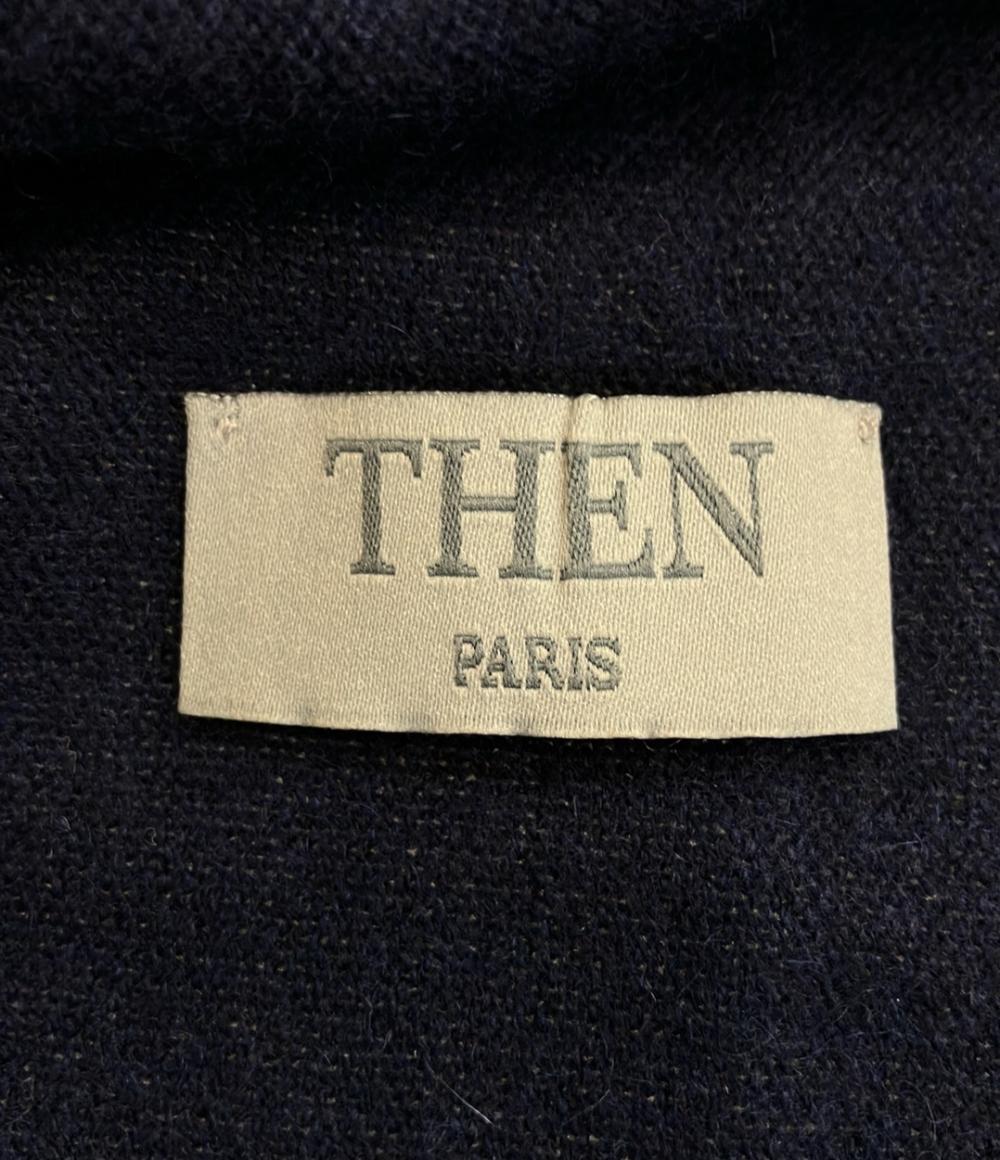 長袖フリンジカーディガン カシミヤ100% レディース THEN PARIS