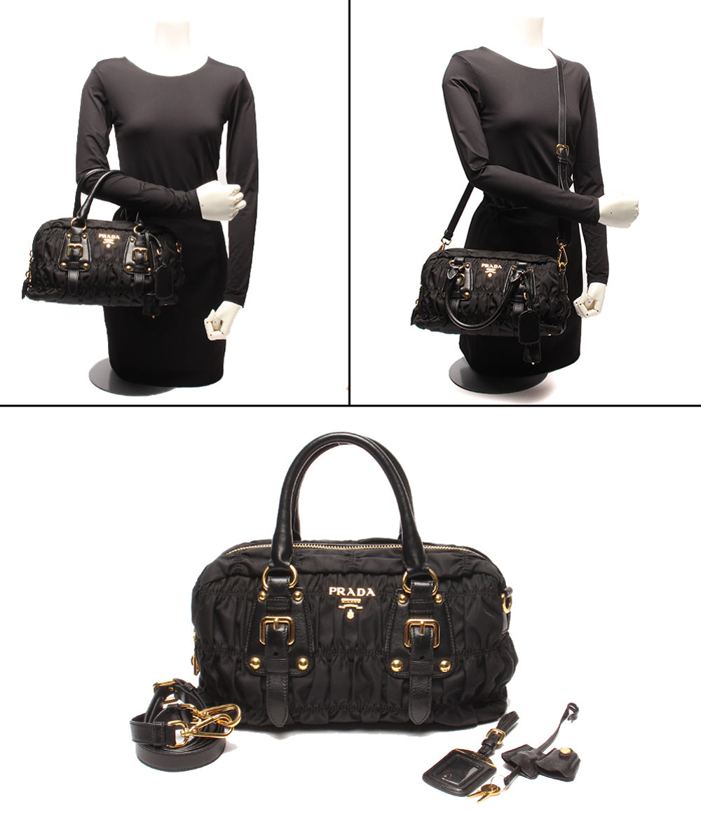 美品 PRADA ナイロン 2WAYハンドバッグ ショルダーバッグ 斜め掛け