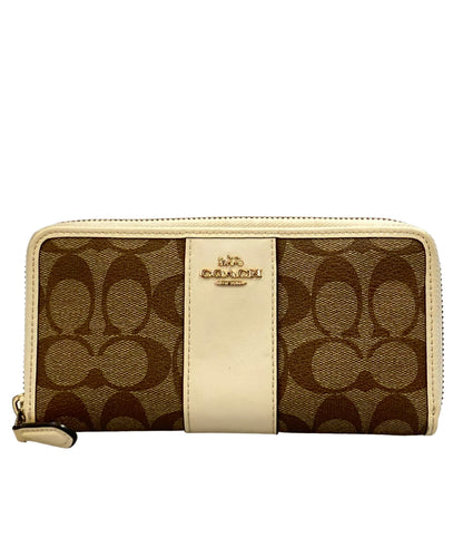 COACH ラウンドファスナー長財布 シグネチャー F54630 レディース コーチ