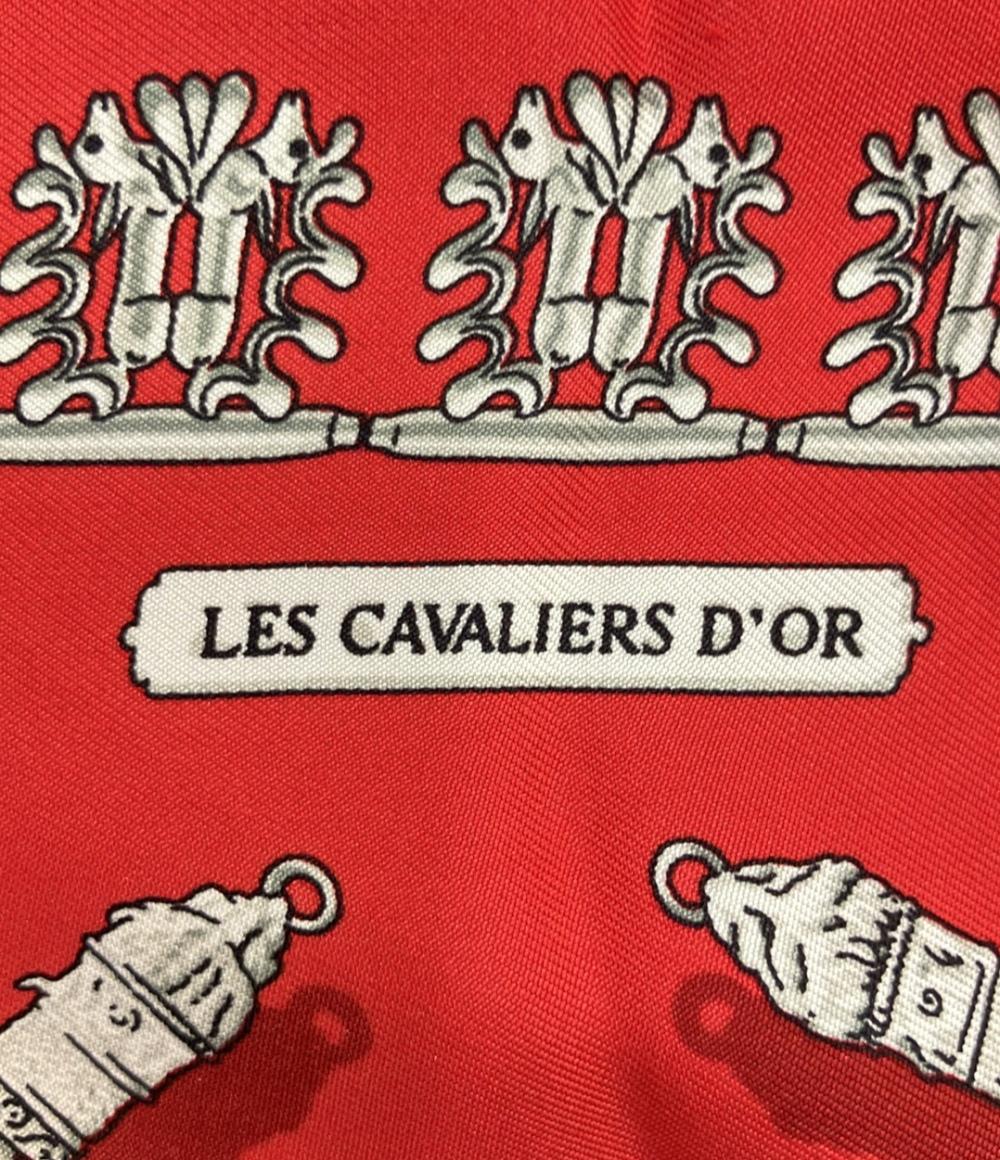 美品 エルメス スカーフ プチカレ シルク 100% 黄金の騎士たち レディース HERMES