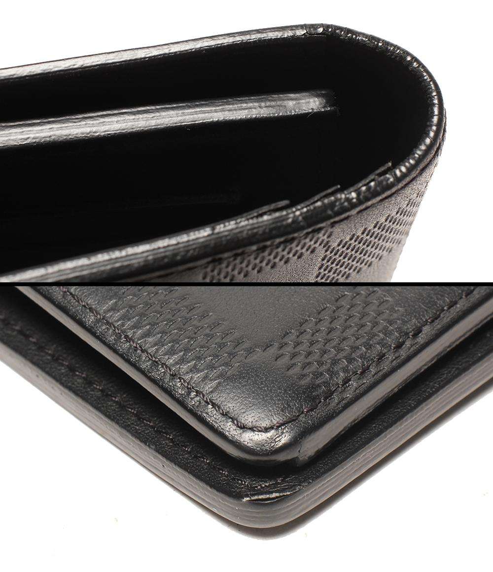 LOUIS VUITTON 二つ折り財布 ダミエアンフィニ ポルトフォイユ ブラザ N63010 メンズ ルイ・ヴィトン