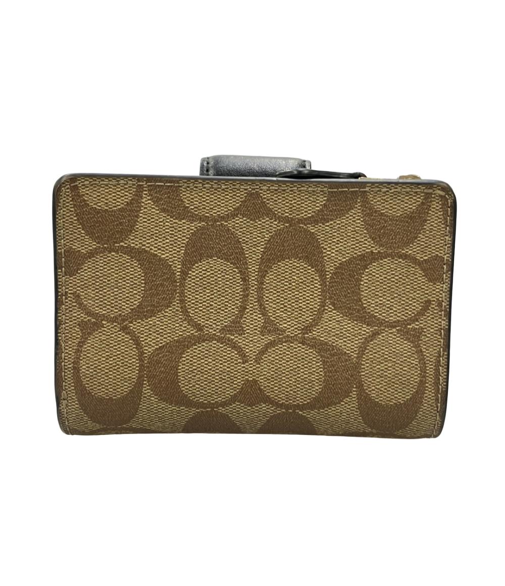 COACH 二つ折り財布 シグネチャー キャンバス レザー C0082 レディース コーチ