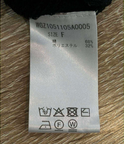 Whim Gazette 長袖カーディガン アンサンブル ブラック シアー  ブラック ボーダー WGZ1051105A0005 レディース SIZE F (M) ウィム ガゼット