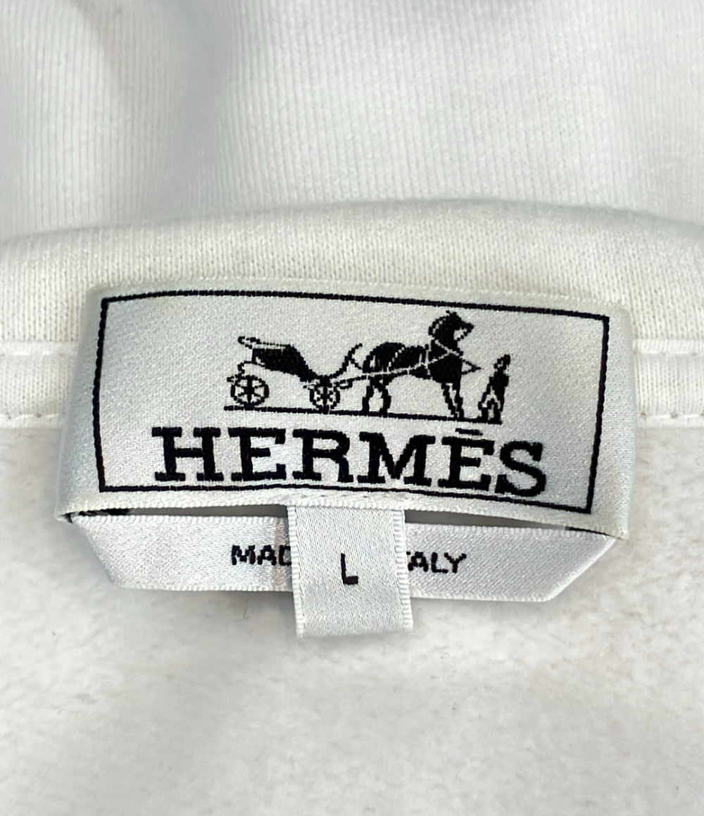 HERMES フーデッドジップアップ ランHパーカ 31-5754 メンズ SIZE L エルメス