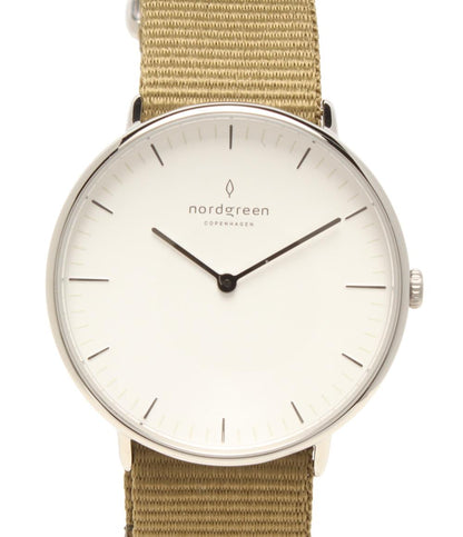 美品 nordgreen 腕時計 クオーツ ホワイト レディース メンズ ノードグリーン