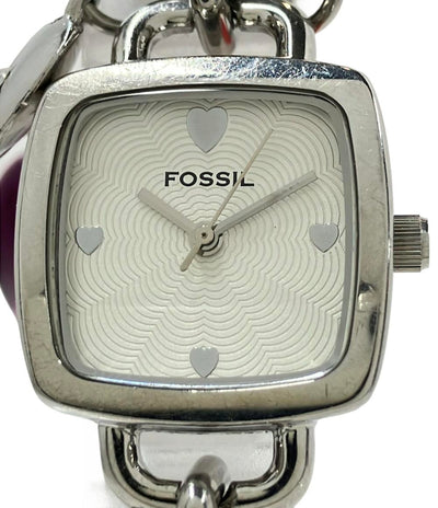 フォッシル ③-34  602 FOSSIL腕時計 クオーツ シルバー e レディース