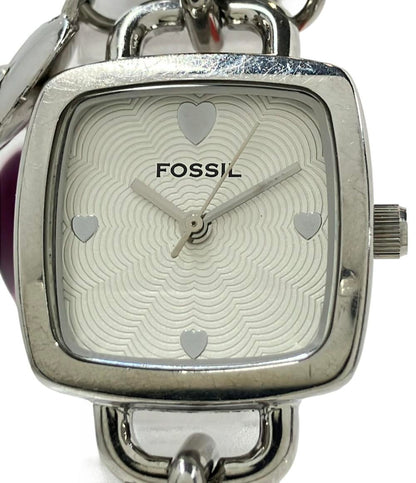 フォッシル ③-34  602 FOSSIL腕時計 クオーツ シルバー e レディース