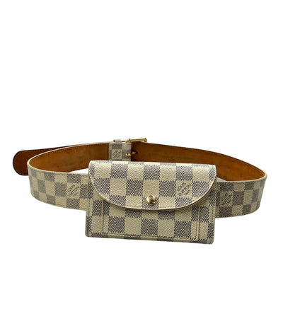 LOUIS VUITTON ベルト ポシェット サンチュールポシェット ダミエ アズール M9835 ユニセックス ルイ・ヴィトン
